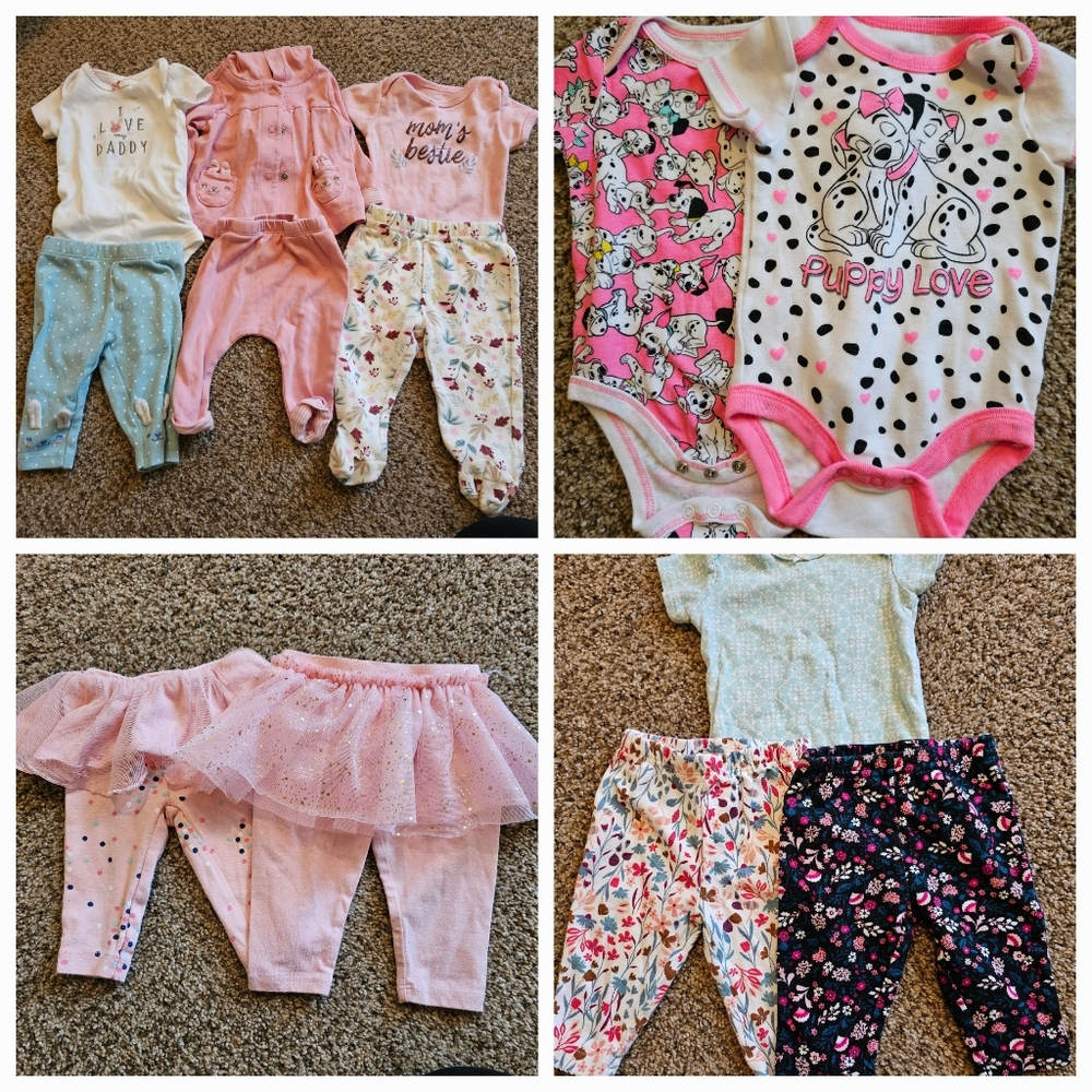 0-3 months baby girl bundle